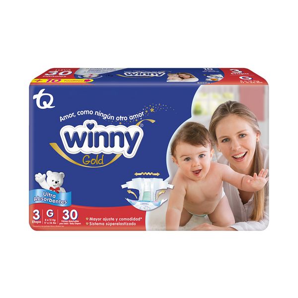 Pañales Gold Etapa 3 y Toallitas - Winny