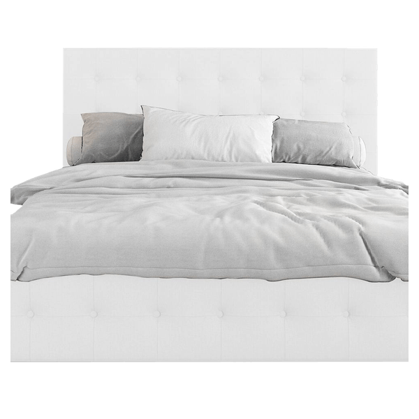 Combo Capital Espaldar y Base Cama Ekonomodo 140 - Blanco