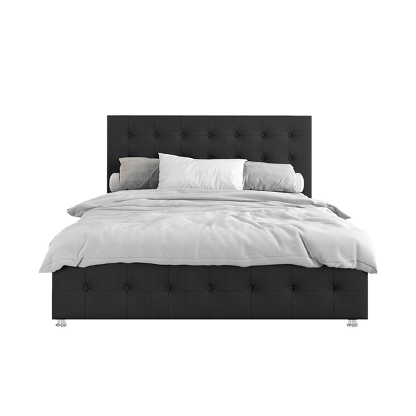 Combo Capital Espaldar y Base Cama Ekonomodo 140 - Negro