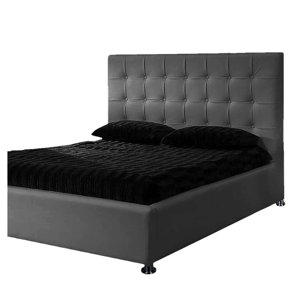 Combo Ilusión Espaldar y Base Cama Ekonomodo 140 - Gris Oscuro