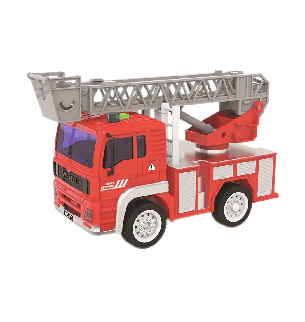 Camión de Bomberos Escalera Gris Luces y Sonido - Toyng