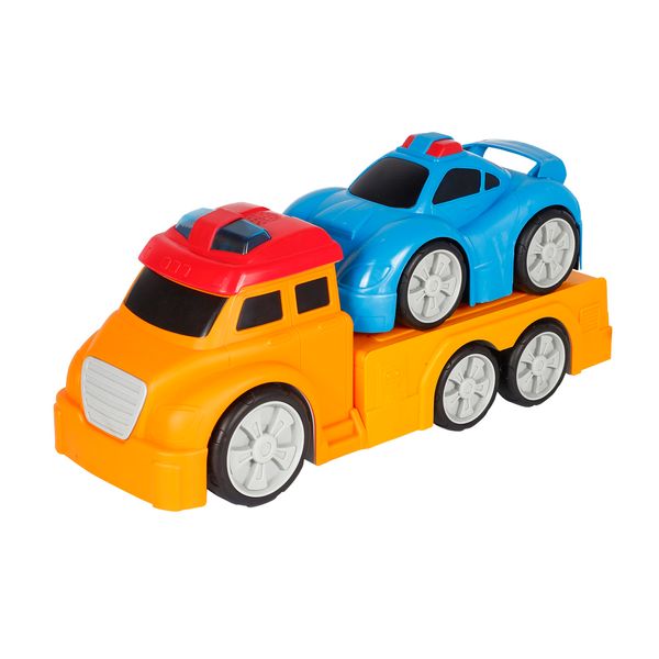 Set súper Camión Transportador con Carro de Carreras Kiddoh - Caja Averiada