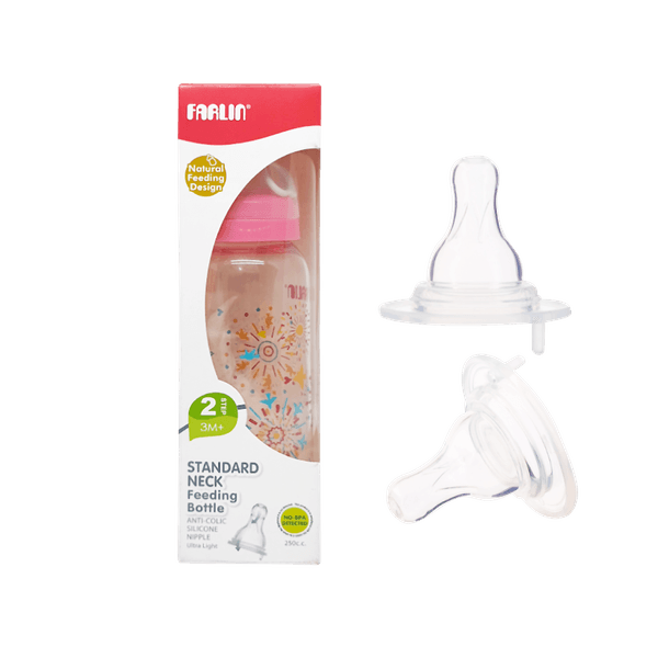 Combo Tetero Tradicional + 3 Chupos Anticolico Rosado