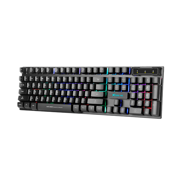 Teclado Gamer Xtrike Me KB-280 Qwerty Español Luz Rainbow