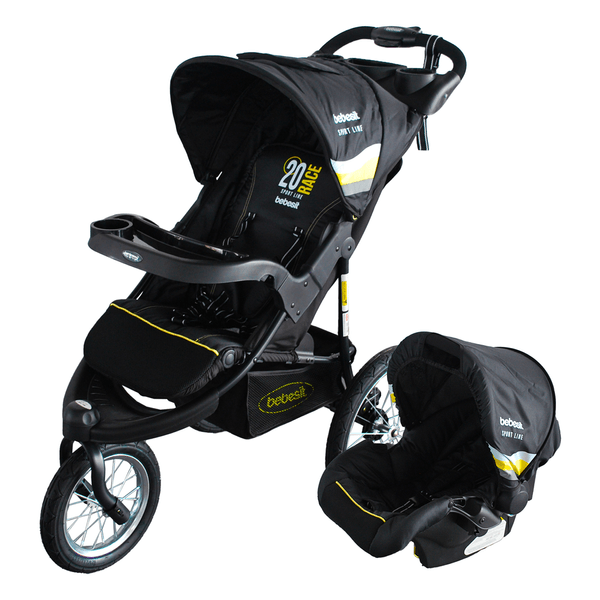 Coche 3 en 1 Portabebé Tipo Pantalón Jogger X7 Sport Negro - Bebesit