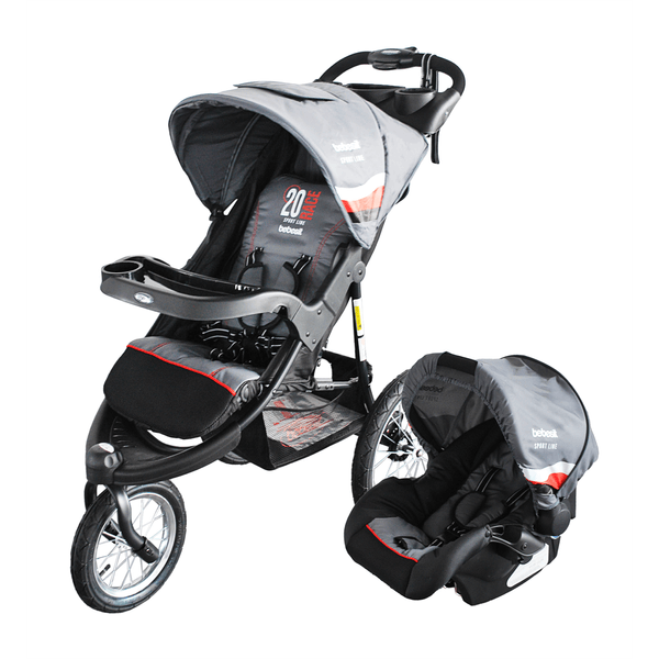 Coche 3 en 1 Portabebé Tipo Pantalón Jogger X7 Sport Gris - Bebesit