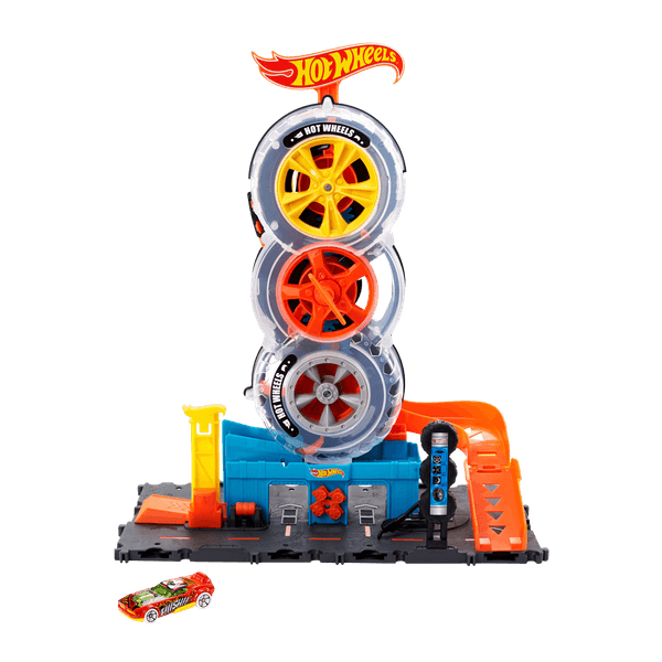 Set City Súper Tienda de Llantas - Hot Wheels
