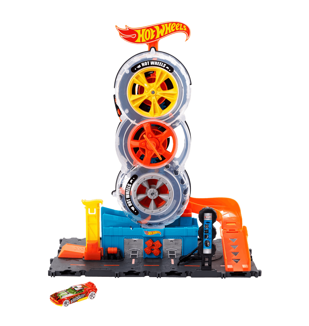 Set City Súper Tienda de Llantas - Hot Wheels