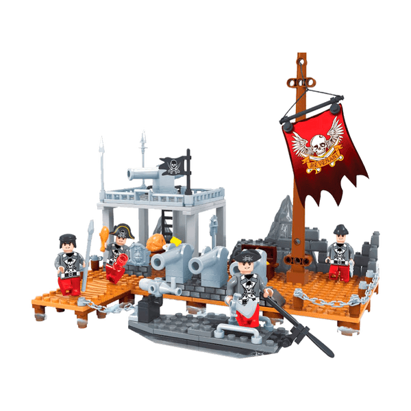 Set Barco y Fuerte Pirata para Construir 238 Piezas - OX Blocks