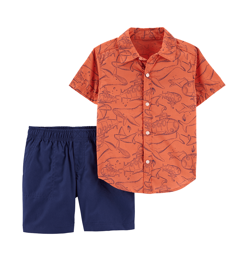 Set Camisa Naranja Y Short Azul Niños - Carter'S Carters - Pepe Ganga -  Carters mobile