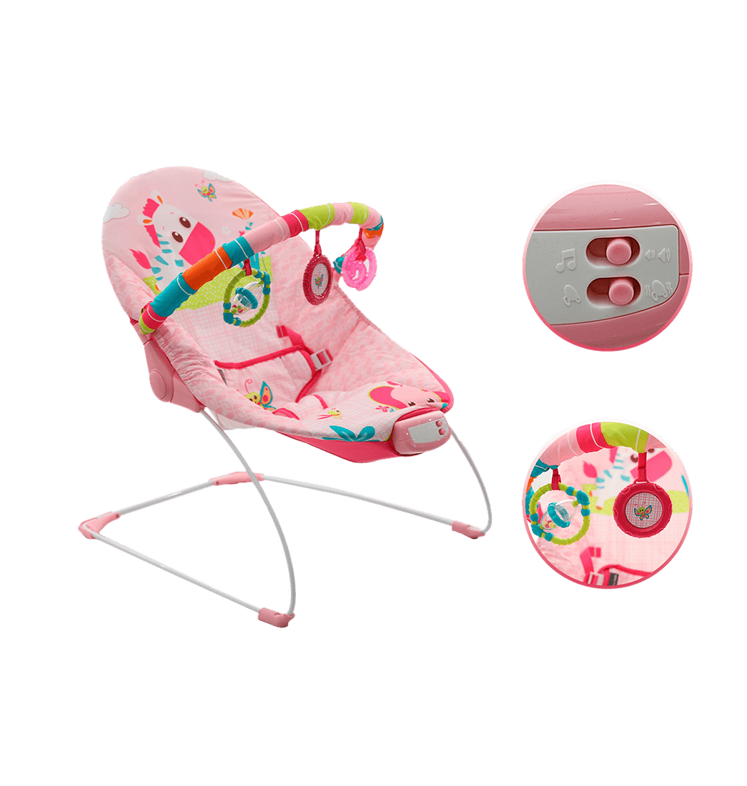 Silla Bouncer Musical Rosa - Premium Baby