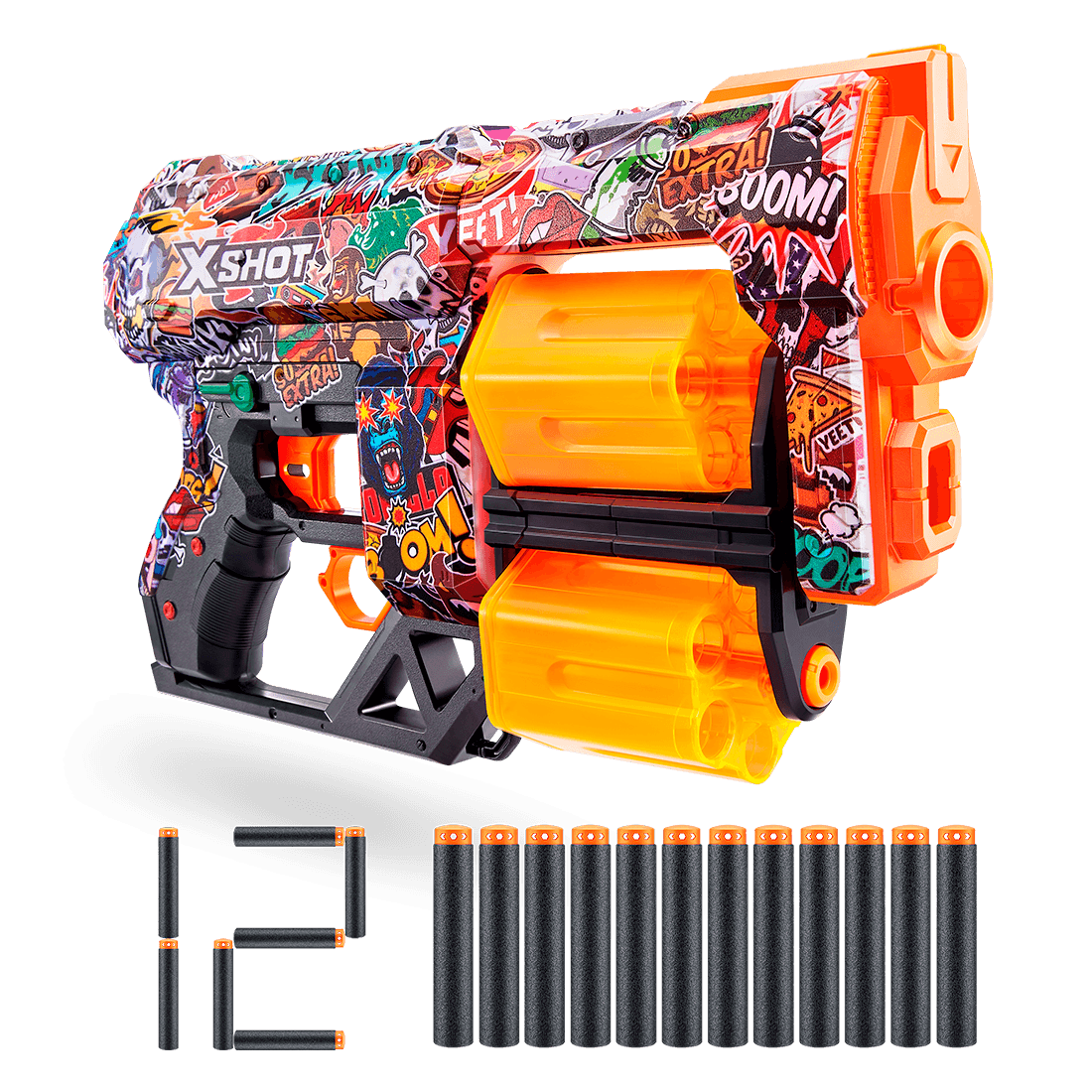 Lanzador de Dardos Chaos Skins Sketch - X-Shot