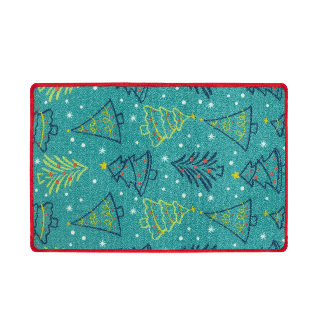 Tapete Navidad 50x80 Arboles Verde - Cuperz