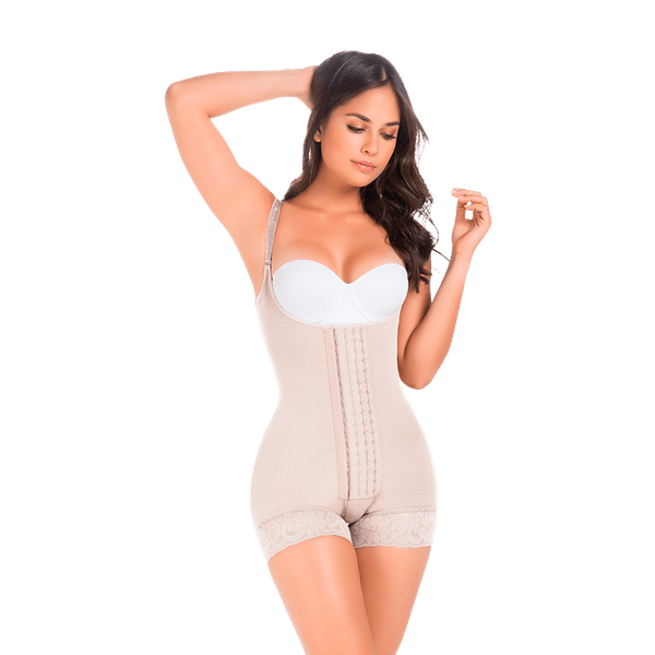 Faja Tipo Short Uso Diario o Postparto Beige - Fajas Maria E