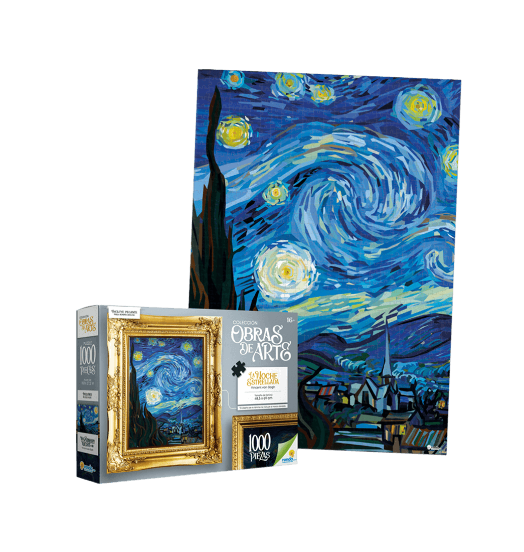 Rompecabezas 1000 Piezas Obra de Arte la Noche Estrellada - Ronda