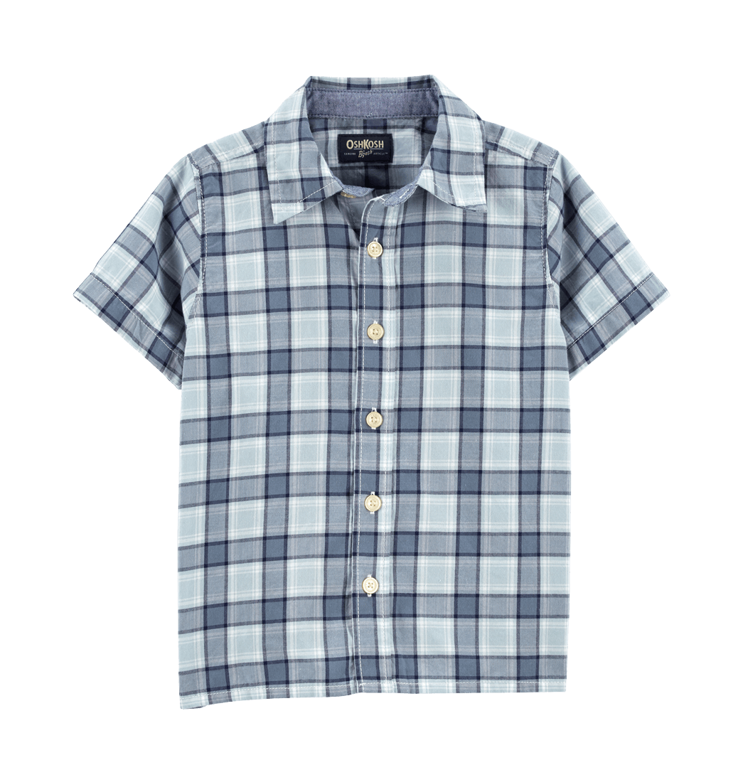 Camisa Manga Corta Azul Niños - Oshkosh