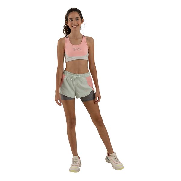Short deportivo con lycra interna para niñas