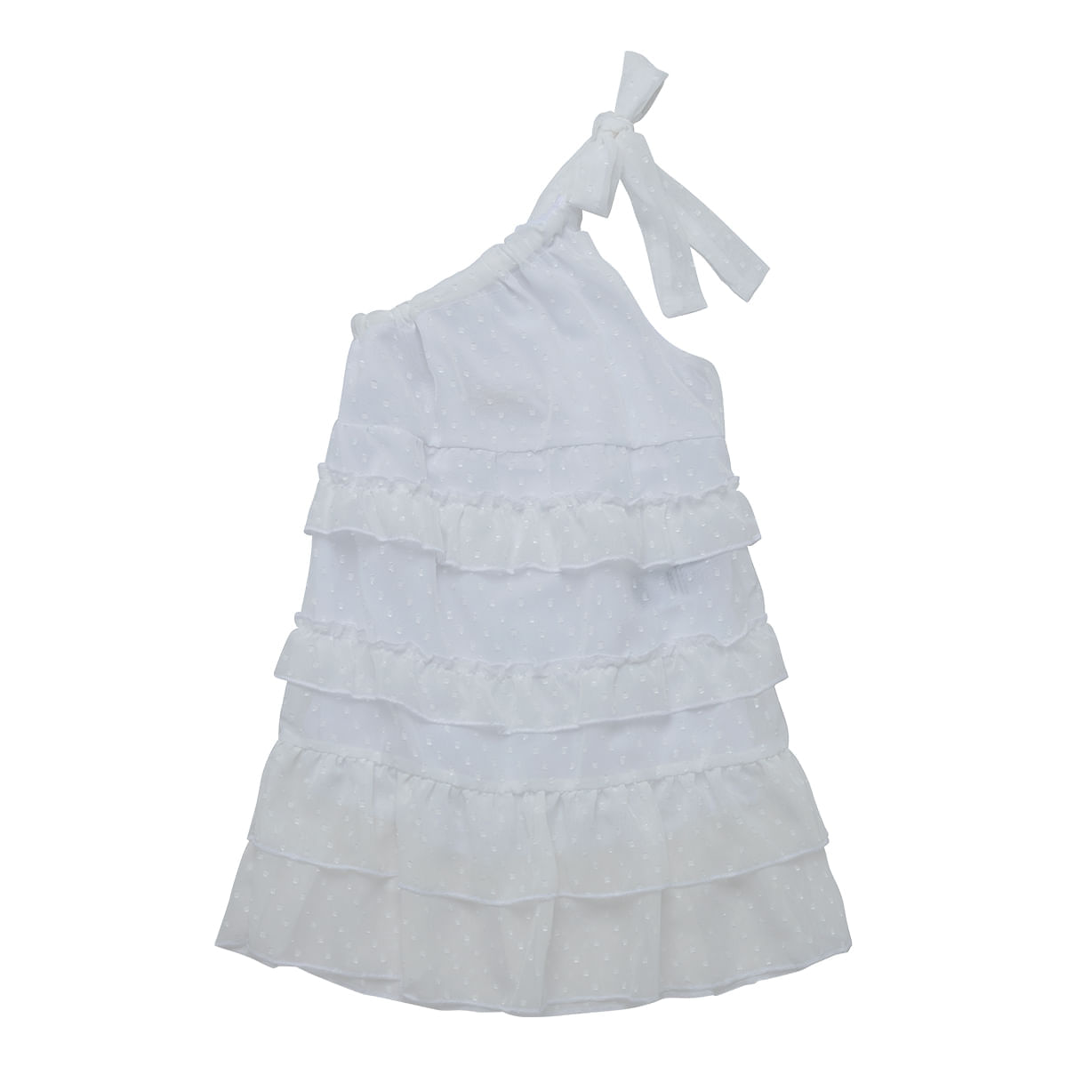 Vestido de un solo hombro para bebé niña