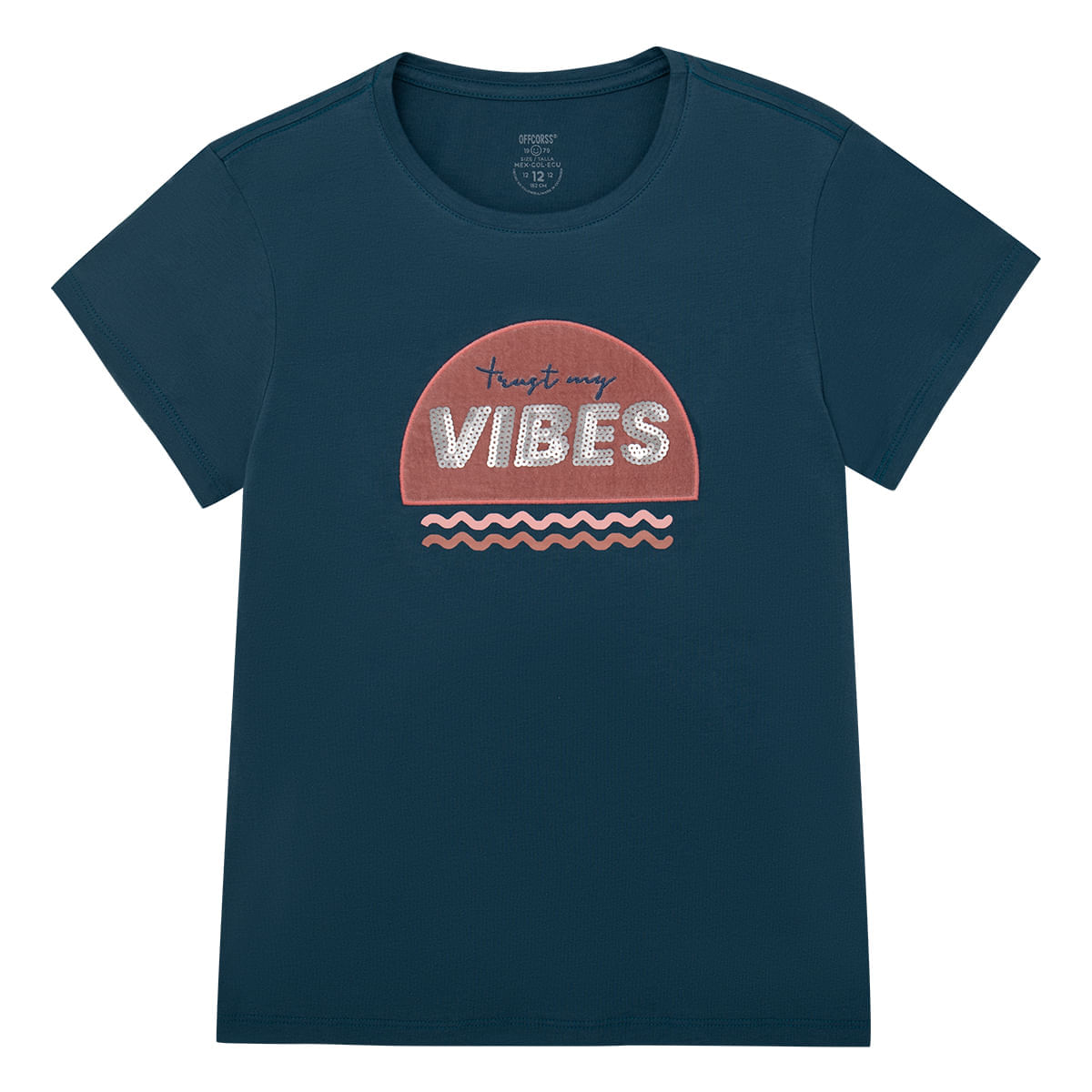 Camiseta manga corta con gráfico localizado para niña