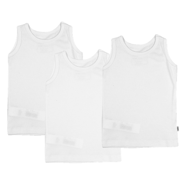 Set 3 Camisetas Manga Sisa Blanco Bebés Unisex - Baby Fresh